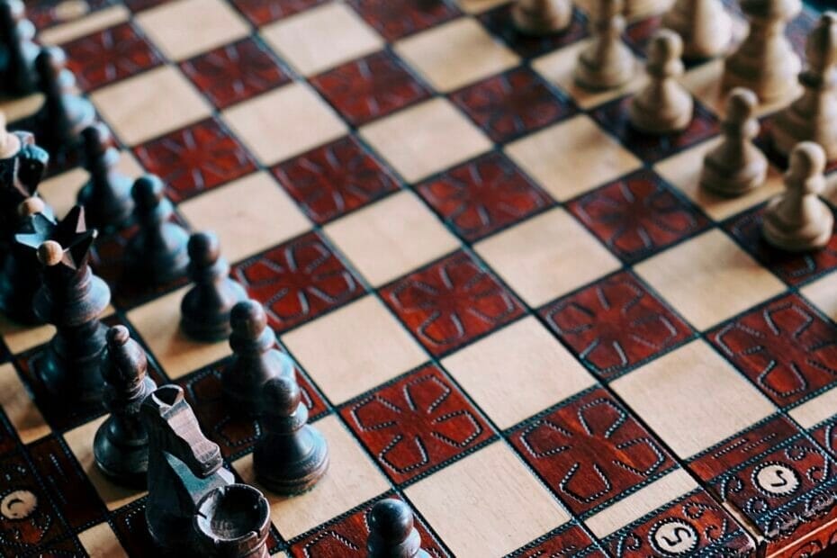 Chess Board Set Up With Names